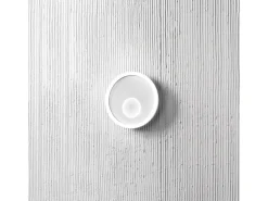 Aplique LED Melania 30W blanco, 1300lm, luz cálida 3000K, aluminio y metacrilato satinado, IP20, diseño moderno d.30cm