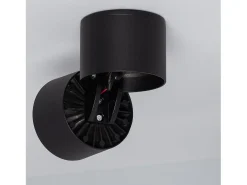 Aplique LED 7W Aluminio Circular Negro New Onuba 2700K Blanco Cálido
