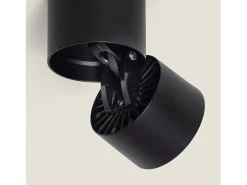 Aplique LED 7W Aluminio Circular Negro New Onuba 2700K Blanco Cálido