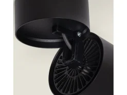 Aplique LED 30W de Aluminio Circular Negro New Onuba 2700K Blanco Cálido