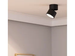 Aplique LED 15W de Aluminio Circular Negro New Onuba 4000K Blanco Neutro