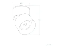 Aplique LED 15W de Aluminio Circular Negro New Onuba 2700K Blanco Cálido