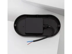 Aplique LED 25W Oval IP65 Black 6500K Blanco Frío
