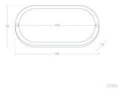 Aplique LED 25W Oval IP65 White 4000K Blanco Neutro