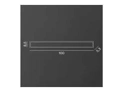 Aplique LED WALLY de aluminio 22W 3000K Perenz 100 cm Negro