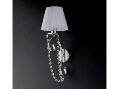 Aplique Magda de 1 luz de hierro cromado con pantalla .13 P.15 BL146-AP1-CR-PAR