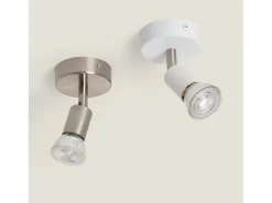 Aplique Orientable Aluminio Oasis 1 Foco Plata Plateado