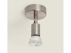 Aplique Orientable Aluminio Oasis 1 Foco Plata Plateado