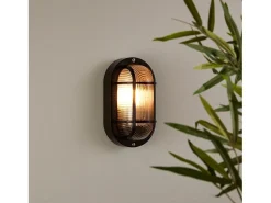 Aplique Oval para Exterior Kildare Negro