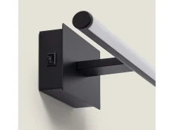 Aplique para Cuadros LED 1.8W Slimlight con Batería Negro Mate