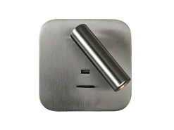 Aplique Realizado En Niquel Giotto Cuadrado Niquel Con Puerto Usb