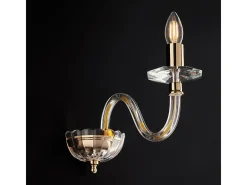 Aplique Ruben en hierro dorado con cristal transparente 1 luz .13 P.30 BL267-AP1-OR