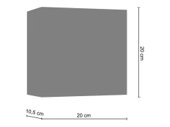 Aplique TOSEL , metal,Naranja,A10,5xD20xP20cm