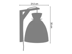 Aplique TOSEL ,madera,AMARILLO,A30xD24,5xP28cm