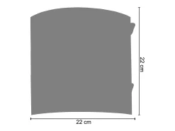 Aplique TOSEL ,metal, Blanco ,A8xD22xP22cm