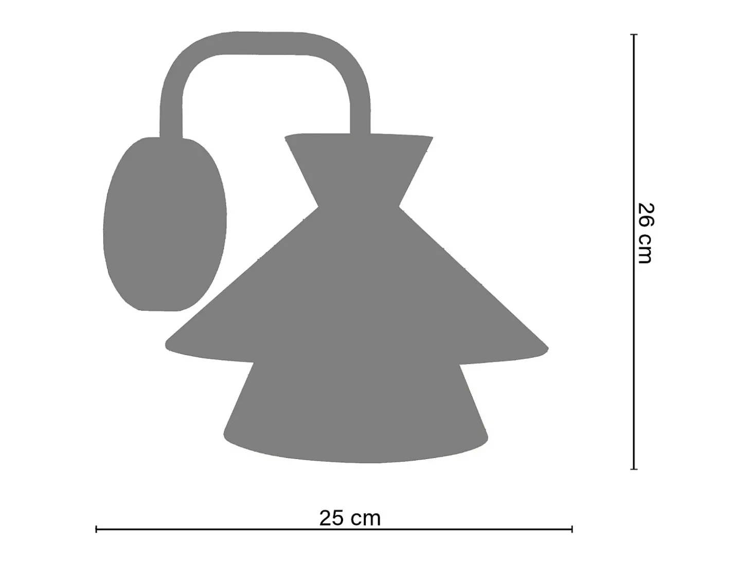Aplique TOSEL ,metal,beige,A26xD21xP25cm