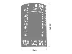 Aplique TOSEL ,metal,Blanco ,A10xD25xP16cm