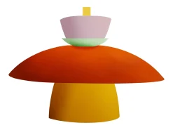 Aplique TOSEL ,metal,Naranja,A26xD 23,5xP26cm
