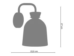 Aplique TOSEL ,metal,Naranja,A27xD14,5xP22,5cm