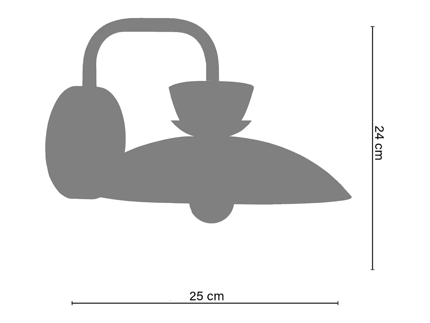 Aplique TOSEL ,metal,Rosa ,A24xD23,5xP25cm