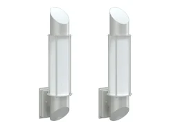 Apliques de exterior 2 unidades acero inoxidable plateado ES525563