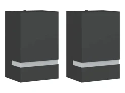 Apliques de exterior 2 unidades acero inoxidable negro ES506137