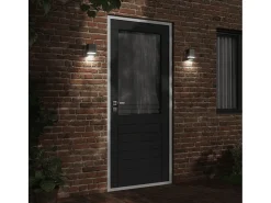 Apliques de exterior 2 unidades acero inoxidable negro ES506137