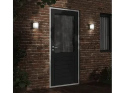 Apliques de exterior 2 unidades acero inoxidable plateado ES485244
