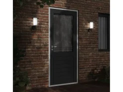 Apliques de exterior 2 unidades acero inoxidable negro ES605786