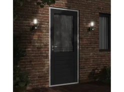 Apliques de exterior con sensor 2 uds acero inoxidable negro ES959369