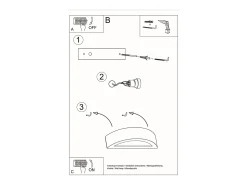 Applique Up & Down Grigio E27 Apliques Up & Down Gris E27