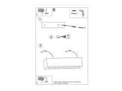 Applique Up & Down Grigio E27 Apliques Up & Down Gris E27