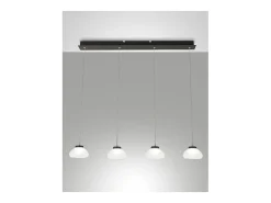 Arabella - Lámpara colgante Fabas Luce de 4 luces - LED 32W - Diseño moderno blanco