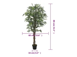 Arce artificial con 224 hojas verde 80 cm ES914463