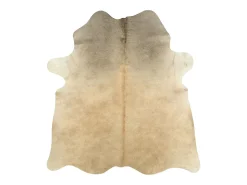 Ardpatrick Alfombra de piel de vaca auténtica beige 150x170 cm