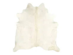 Ardpatrick Alfombra de piel de vaca auténtica beige 150x170 cm