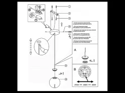 Ariel - Lámpara colgante individual transparente de Fabas Luce - LED regulable de 8 W - Lámpara de techo de diseño moderno