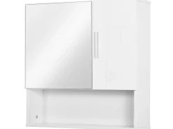 Armario con espejo blanco 54x15.2x55.3 cm kleankin