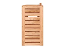 Armario con espejo madera maciza nogal 80x17x34 cm ES209539