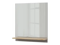 Armario con espejo para baño gris 60x14x67 marelle