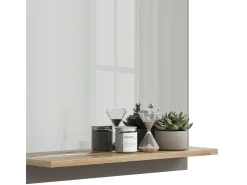 Armario con espejo para baño gris 60x14x67 marelle