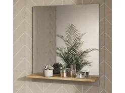 Armario con espejo para baño gris 60x14x67 marelle