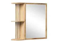 Armario de baño de pared de teca con espejo - Ancho 65 x Prof. 20 x Alt. 65 cm - CIMAHI