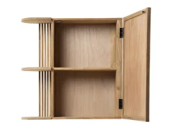 Armario de baño de pared de teca con espejo - Ancho 65 x Prof. 20 x Alt. 65 cm - CIMAHI