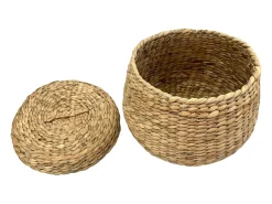 ARONA opbergmand met deksel – Natuurlijk riet