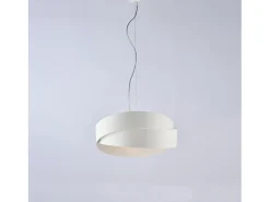 Astro - Lámpara colgante de hierro lacado blanco con cable de acero orientable 2 luces 122 - Ø46 - BL207-2-BCO