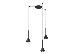 Aygo Sospensione 3 Luci Spostabile Nero Con Cavo Cm.250