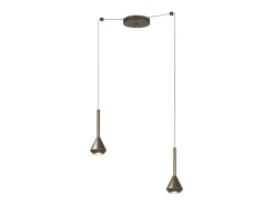 Aygo Sospensione 2 Luci Spostabile Bronzo Con Cavo Cm.250