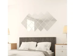 Azulejo de espejo de vidrio cuadrado de 24 piezas