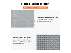 Azulejos Entrelazados para Garaje, SucceBuy Azulejos Entrelazados para Garaje Paquete de 25, 30.5 x 30.5 cm, Plateados